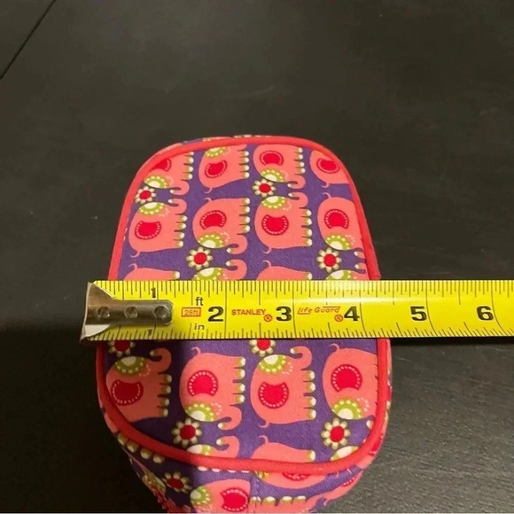 Once Upon A Rose Elephant Travel Bags Lot Of 2 Nesting Pink Floral Zip - Picture 6 of 11